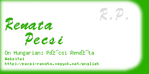 renata pecsi business card